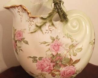 88 - Porcelain Handled Ewer (As is/Cracked) - 14" x 10"
