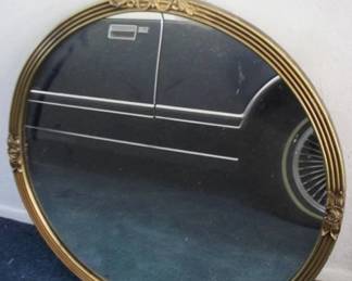 243 - Gilded Round Mirror - 33" x 30"
