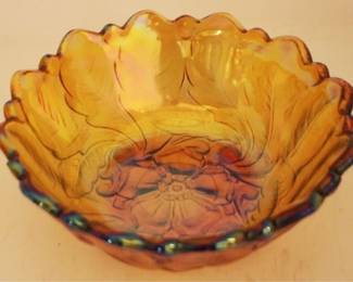 111 - Indiana Carnival Glass Bowl - 3" x 9"

