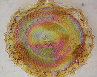 48 - Indiana Marigold Carnival 10" Glass Tray
