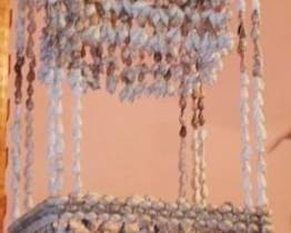 274 - Vintage Hanging Seashell Decoration - 50" tall

