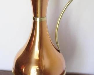 20 - Copper/Brass Pitcher - 18" tall
