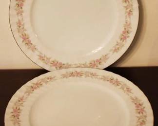 160 - 2 Teahouse Rose Dinner Plates - 10.5" round
