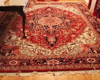 100 - Vintage Handmade Heriz Wool Rug - 168" x 125"
