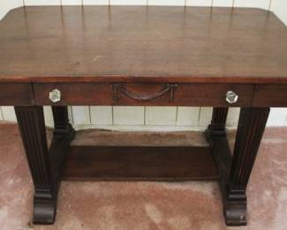 342 - Vintage One-Drawer Library Table 48" x 28" x 28"
