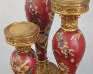 254 - 3 Candle Holders - 18", 16", and 14", tall each
