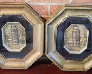 211 - 2 Framed Wall Hangings - 13.5" x 12"
