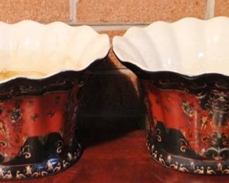 325 - 2 Oriental Vases - 9.5" x 11" x 6"
