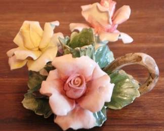 303 - Capodimonte Candle Holder - 4" x 7"
