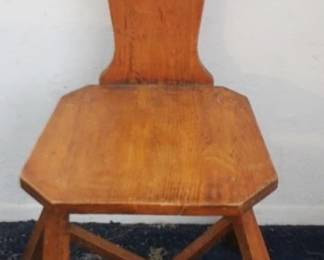 262 - Vintage Wooden Chair - 34" x 15" x 14"
