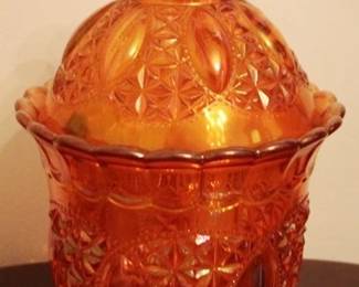 83 - Imperial Oregon Carnival Glass 7" Candy Dish
