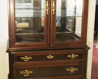 330 - Bassett Queen Anne China Cabinet 37" x 71" x 20"
