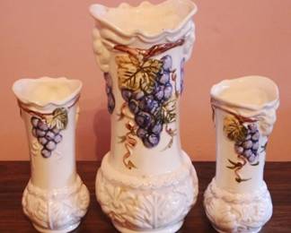 296 - 3 Vases - 9" tall
