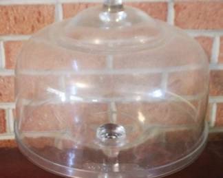 214 - Glass Domed Cake Stand - 14" x 12"
