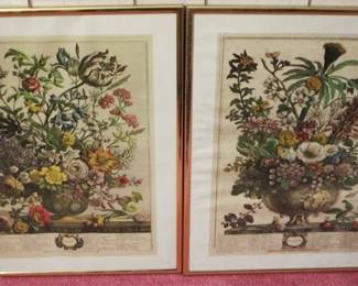 363 - 2 Framed Month Prints - 16" x 20"
