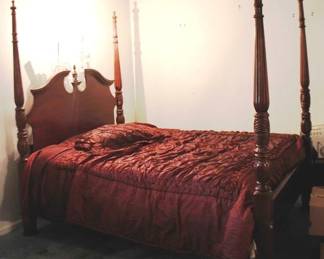 398 - King Size Poster Bed (Bedding not Included) 90" x 65" x 95"
