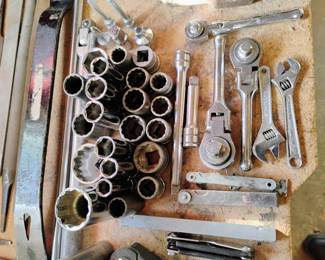 Assortment of Hand Tools - Wrenches, Flex Head Ratchets, Sockets
