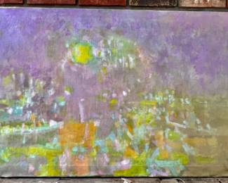 12. Signed Oil on Canvas by Philadelphia Artist Thomas Meehen of Schuylkill River (42” x 26”)
