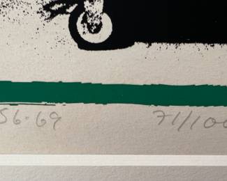 7b. Set of Three Signed 1980's Silk Screen by Thaly Stein "Orelor" 56 in a Series of 69 [71/100] Art (19" x 13") Mat (28" x 21") 