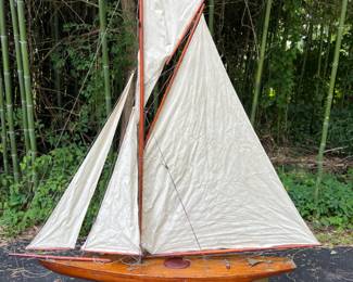 45. All Original 1930's Pond Yacht (64" x 74") 