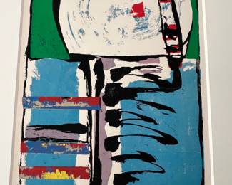 10. Signed 1980's Silk Screen by Thaly Stein 51 in a Series of 70 [36/38] Art (12.5” x 18”) Mat (21” x 28”)
