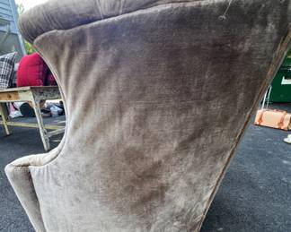 47. Pair of Velvet Butterfly Chairs w/ Tufted Back (37" x 34" x 33") 