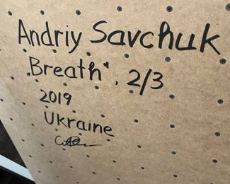 30. Signed Artwork by Ukrainian Artist Andrei Savich “Breath” [2/3] 2019 (39.5” x 39”) 