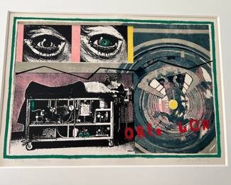 7b. Set of Three Signed 1980's Silk Screen by Thaly Stein "Orelor" 56 in a Series of 69 [71/100] Art (19" x 13") Mat (28" x 21") 