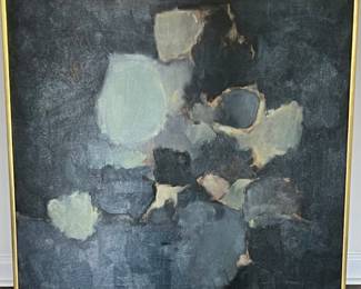 "19. Unsigned Oil on Canvas in Finished Corner Gold Leaf Frame; Art (35.5” x 33.5”) Frame (36.5” x 34.5”)
"