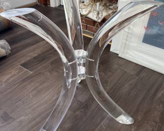 74. Vintage Signed Lucite Tripod Table Base (24" x 28") 