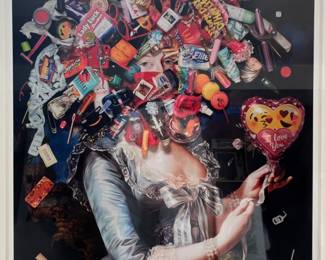 14. Signed Pigment Print on Archival Hahnemuhle Cotton Rag by Jake Scharbach “Marie Antoinette With A Rose, Vigee Le Brun, 1783” Limited Edition of 50 + 5 Artist Proof 2022 Art (24” x 26”) Mat (31” x 32”)