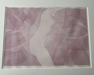 16. Signed Mixed Media by Donaldson “Interior #11” Art (11” x 14.5”) Mat (28” x 23”)
