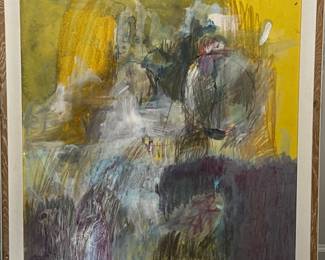 29. Unsigned Mixed Media Art (36” x 39”) Frame (41” x 45”)
