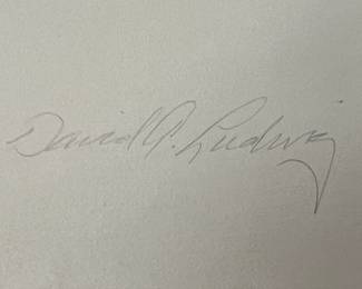 28. Signed by Daniel Ludwig “Study 1969” (14.5” x 10.5”) Mat (22” x 18”) 