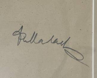 26. Signed Soviet Realism Pastel Sketch 1950’s Art (14” x 22”) Frame (21.5” x 21.5”)
