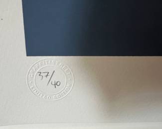 78. Signed 7 Color Screen Print by Nils Westergard "Kaleidoscope" 37/40 (art 30" x 18") (frame 41" x 31") 