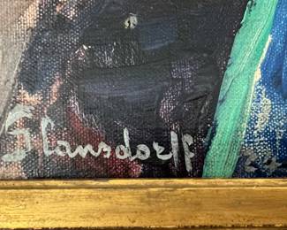 31. Signed Still Life by W. Slansdorlf (?) French 1924 Art (21” x 14.5”) Frame (29” x 23”)