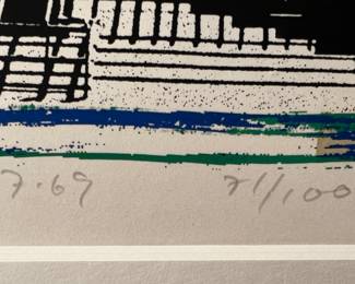 7c. Set of Three Signed 1980's Silk Screen by Thaly Stein  57 in a Series of 69 [71/100] Art (20" x 13") Mat (28" x 21")