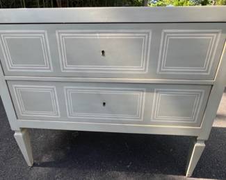 49. Painted 2 Drawer Chest (40" x 18" x 34") 