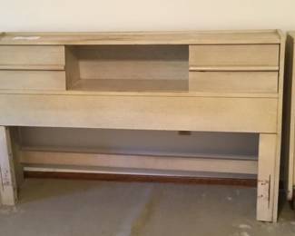 Mid Century Headboard Side Tables