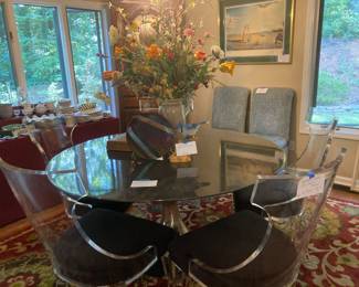Acrylic dining room table