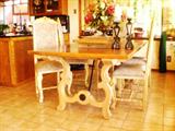 Great Mediterranean table and 6 high back chairs