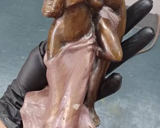 cupid and psyche risque bronze sculpture