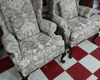 2 very nice wingback chairs by HENREDON