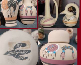 Betty Selby lot of several pieces Navajo native american art pottery