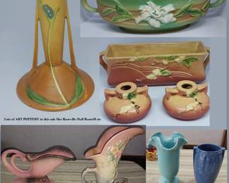 Art pottery, Rumrill, Roseville, Hull, Weller, Shawnee, lots more