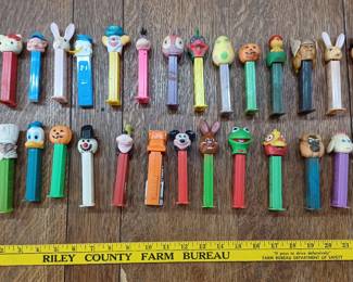 large Pez candy dispenser toy collection in this sale