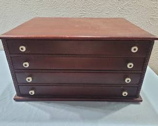 Antique sewing spool cabinet w porcelain knobs