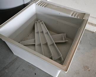 Outside/garage utility sink unused ( faucet holes never made) $30