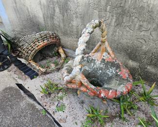 These have prolly been on the side of the house for years. $100.00 both extremely HEAVY